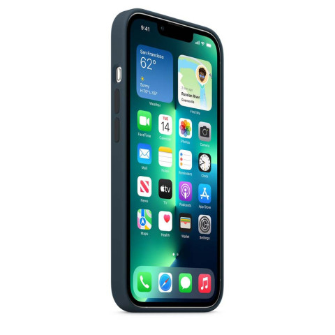 Чохол LUX Silicone Case на iPhone 13 Abyss Blue with MagSafe